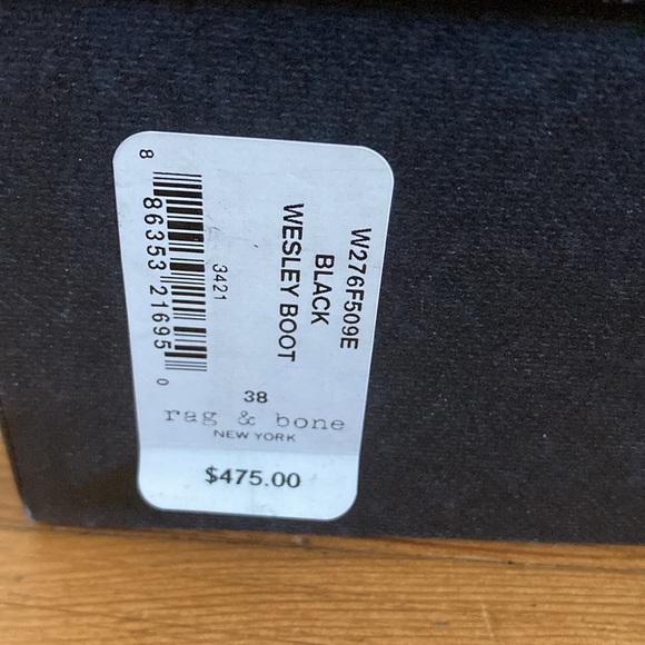 Women's Rag & Bone Wesley Boot in black, size eu 38 us 8 - Picture 3 of 10